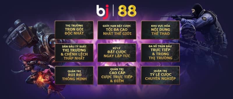 Cá cược Esport BJ88 thu hút rất nhiều cược thủ tham gia Cá cược Esport BJ88 thu hút rất nhiều cược thủ tham gia